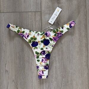 ‘Purple Flowers’ Thong bottom